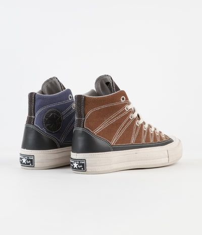 Converse Chuck 70 Hi Cozy Granola Shoes - Brindle Brown / Steel