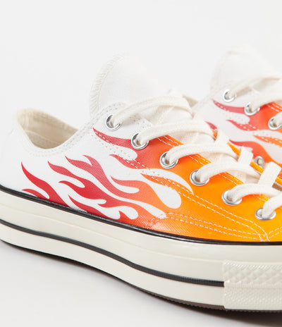 Converse CTAS 70's Ox Archive Print Remixed Shoes - White / Enamel Red / Bold Mandarin