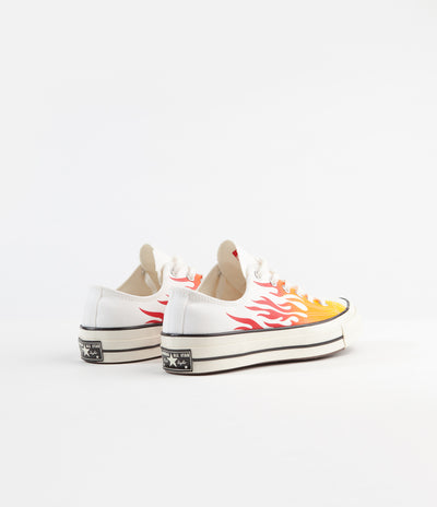 Converse CTAS 70's Ox Archive Print Remixed Shoes - White / Enamel Red / Bold Mandarin