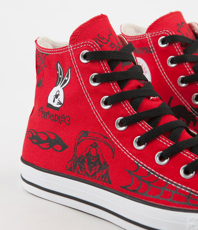 Converse CTAS Pro Hi Sean Pablo Shoes - Enamel Red / Black / White