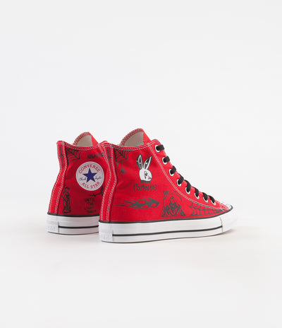 Converse CTAS Pro Hi Sean Pablo Shoes - Enamel Red / Black / White