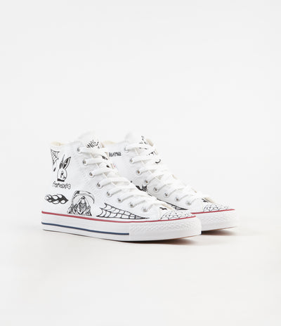 Converse CTAS Pro Hi Sean Pablo Shoes - White / Black / White