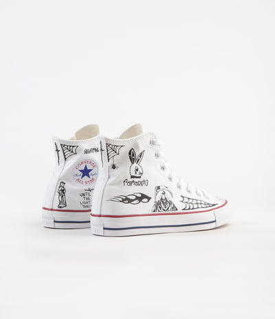 Converse CTAS Pro Hi Sean Pablo Shoes - White / Black / White