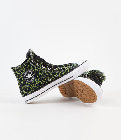 Converse CTAS Pro Hi Shoes - Black / Lime Twist / White