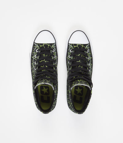 Converse CTAS Pro Hi Shoes - Black / Lime Twist / White