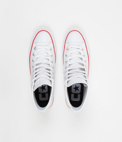 Converse CTAS Pro Hi Shoes - White / Red / Insignia Blue