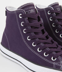 Converse CTAS Pro Hi Suede Shoes - Grand Purple / Vivid Sulfur