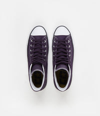 Converse CTAS Pro Hi Suede Shoes - Grand Purple / Vivid Sulfur