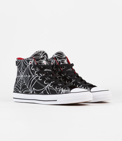 Converse CTAS Pro Hi White Widow Shoes - Black / University Red / White