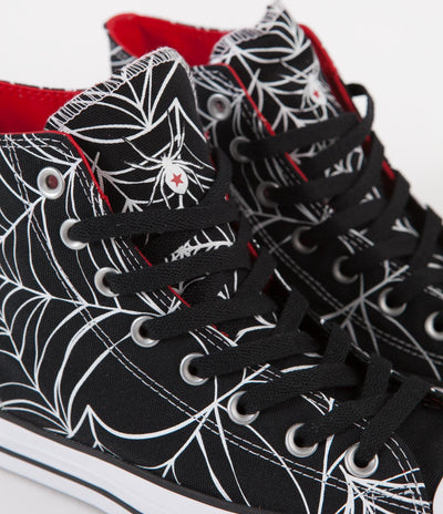 Converse CTAS Pro Hi White Widow Shoes - Black / University Red / White