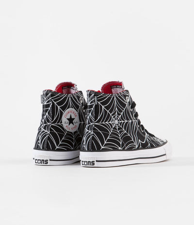 Converse CTAS Pro Hi White Widow Shoes - Black / University Red / White