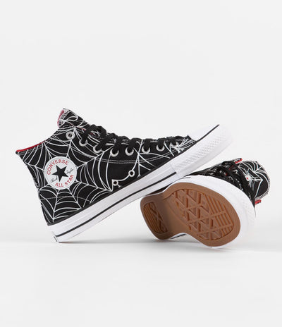 Converse CTAS Pro Hi White Widow Shoes - Black / University Red / White