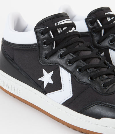 Converse Fastbreak Pro Mid Leather OG Block Shoes - Black / White / Gum