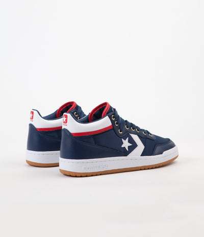 Converse Fastbreak Pro Mid Shoes - Navy / White / Enamel Red