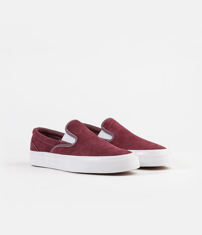 Converse One Star CC Slip On Shoes - Dark Burgundy / White