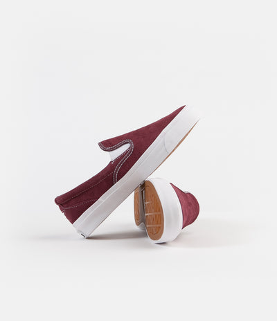 Converse One Star CC Slip On Shoes - Dark Burgundy / White