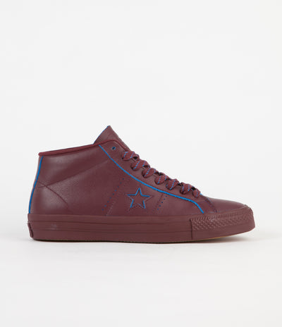 Converse One Star Pro Mid Shoes - Deep Bordeaux