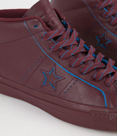 Converse One Star Pro Mid Shoes - Deep Bordeaux