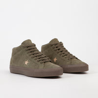 Converse One Star Pro Mid Shoes - Medium Olive / Light Fawn thumbnail