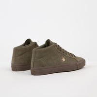 Converse One Star Pro Mid Shoes - Medium Olive / Light Fawn thumbnail