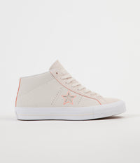 Converse One Star Pro Mid Shoes - Natural / Orange / White