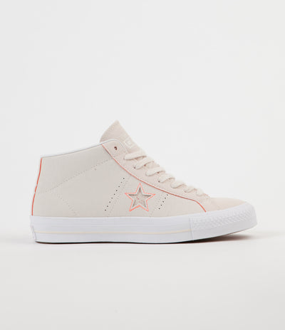 Converse One Star Pro Mid Shoes - Natural / Orange / White