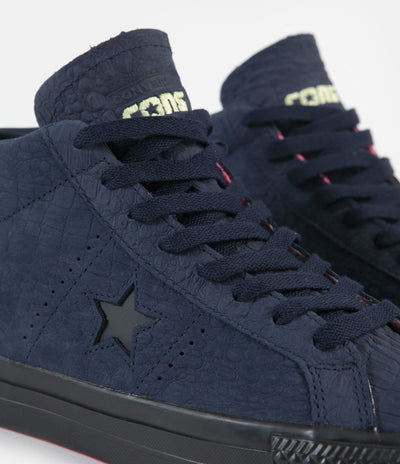 Converse One Star Pro Mid Shoes - Obsidian / Hyper Pink / Black