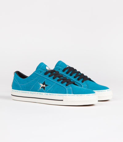 Converse One Star Pro Ox Sean Pablo Shoes - Rapid Teal / Black / Egret