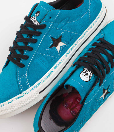 Converse One Star Pro Ox Sean Pablo Shoes - Rapid Teal / Black / Egret