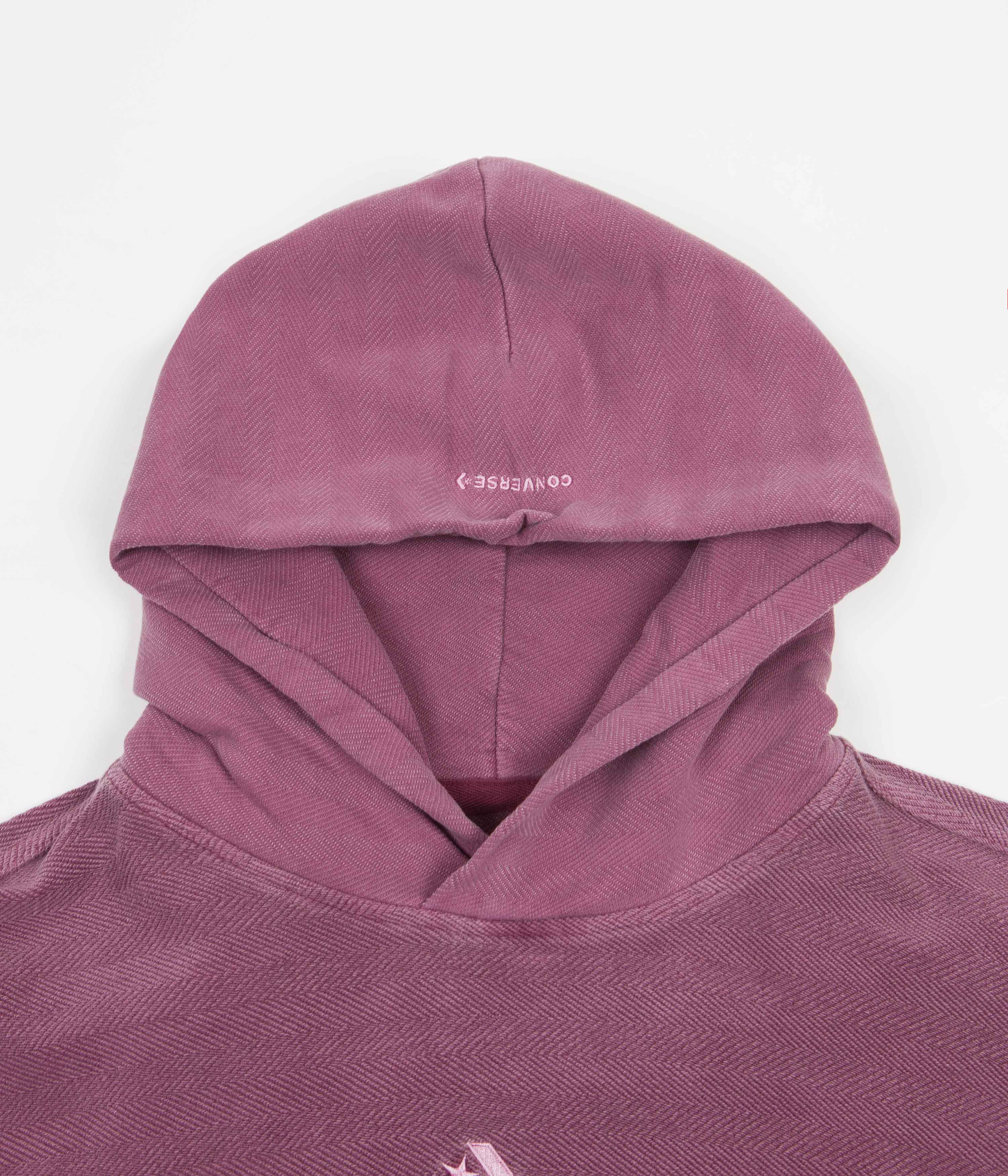 Converse Reverse Herringbone Hoodie - Shadowberry | Flatspot