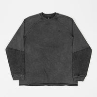 Converse Washed Jersey Crewneck Sweatshirt - Converse Black thumbnail