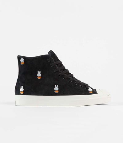 Converse x Pop Trading Company x Miffy JP Pro Hi Shoes - Black / White / Egret