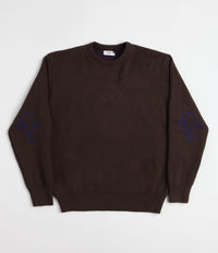 Dancer Elbow Logo Crewneck Sweatshirt - Brown