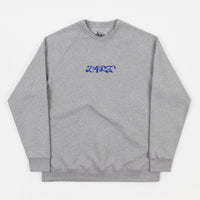 Dancer Embroidered Single Triple Logo Crewneck Sweatshirt - Grey Melange thumbnail