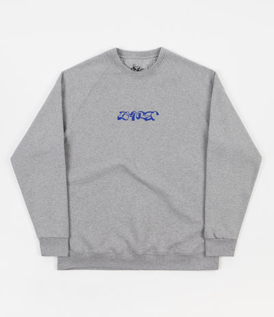 Dancer Embroidered Single Triple Logo Crewneck Sweatshirt - Grey Melange