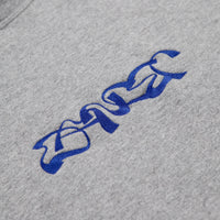 Dancer Embroidered Single Triple Logo Crewneck Sweatshirt - Grey Melange thumbnail