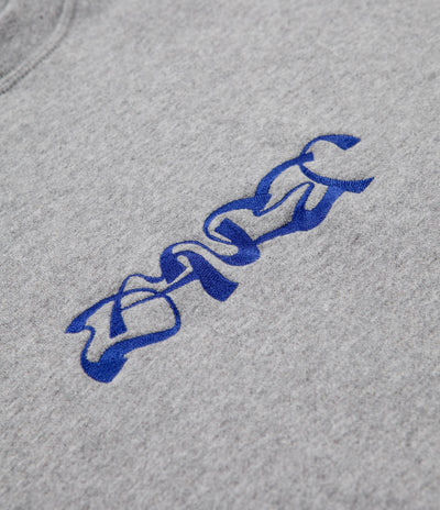 Dancer Embroidered Single Triple Logo Crewneck Sweatshirt - Grey Melange