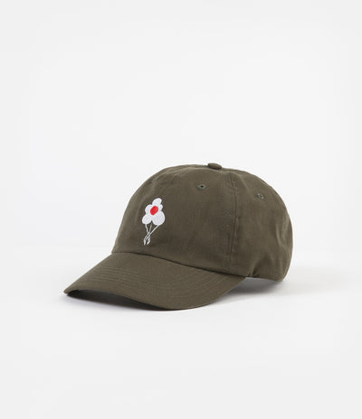 Dancer Logo Flower Sanded Twill Cap  - Army Green