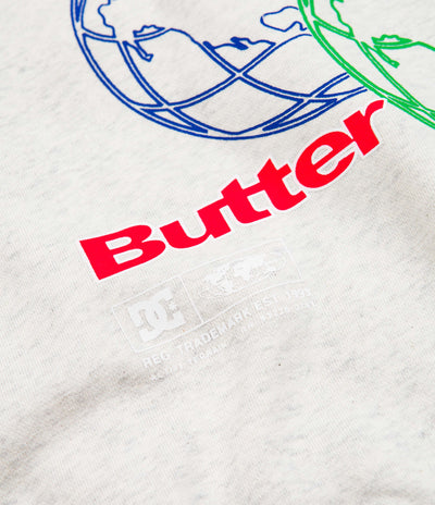 DC x Butter Goods World Crewneck Sweatshirt - Snow Heather