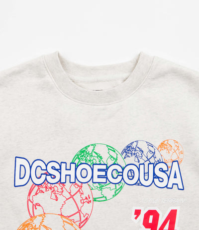 DC x Butter Goods World Crewneck Sweatshirt - Snow Heather