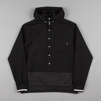 Diamond Blur Woven Pullover Jacket - Black thumbnail