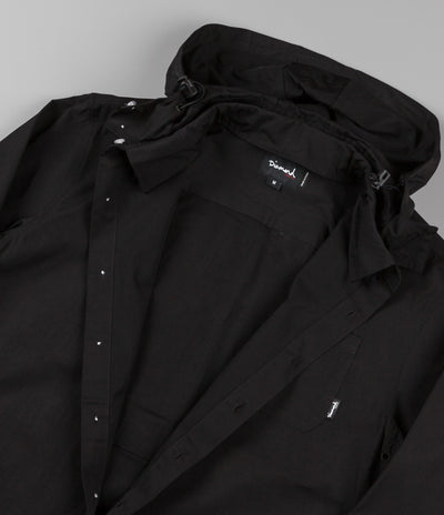 Diamond Blur Woven Pullover Jacket - Black