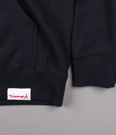 Diamond OG Sign Zip Up Hooded Sweatshirt - Navy