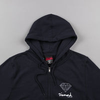 Diamond OG Sign Zip Up Hooded Sweatshirt - Navy thumbnail