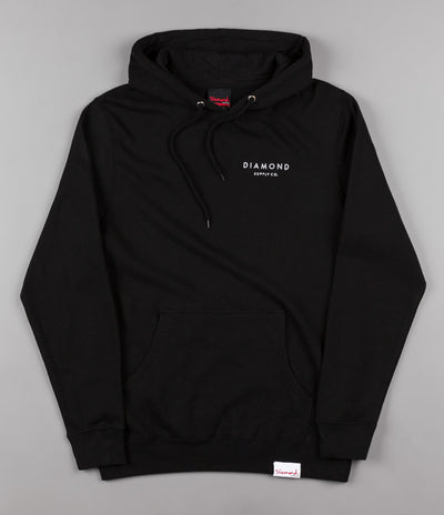 Diamond Stone Cut Hooded Sweatshirt - Black