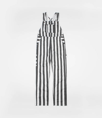 Dickies Livonia Wide Stripe Bib Overall - Charcoal Grey