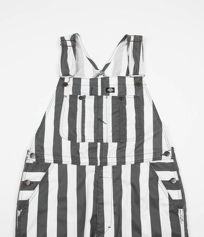 Dickies Livonia Wide Stripe Bib Overall - Charcoal Grey