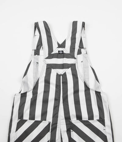 Dickies Livonia Wide Stripe Bib Overall - Charcoal Grey