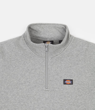 Dickies Oakport Quarter Zip Sweatshirt - Grey Melange