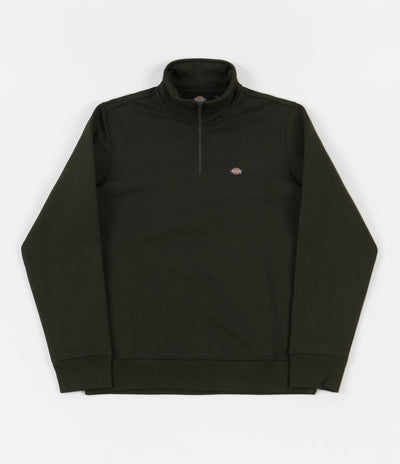 Dickies Oakport Quarter Zip Sweatshirt - Olive Green